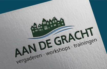Mockup van de website van Aan de Gracht, ontworpen door Line & Design