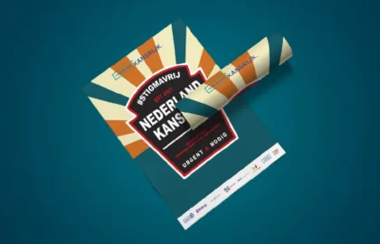 Mockup van poster Kansrijk, ontwikkeld door Line & Design